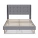 Estructura de Cama tapizada Esther 150x190 Gris Claro