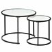 Juego de 2 Mesas Auxiliares Acero y MDF HOMCOM 60x60 Blanco