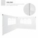 2 Paredes Parte Laterales Tela Oxford Outsunny 295x200 Blanco