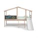Cama cabaña con tobogán Rushi 204x187 Cama cabaña con tobogán Rushi 204x187 Blanco/ Madera