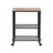 Beliani Carrito de cocina BOLZANO Negro