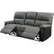 Sofá reclinable 3 plazas Negro/ Gris
