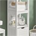 Mueble Columna de baño FRG126-W SoBuy Blanco