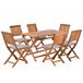 Beliani Conjunto de comedor CENTO Marron