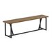 Banco de metal grande Madera
