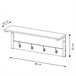 Perchero de Pared Arlet 4 Perchas y 1 Estante Madera