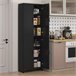 Alacena de Cocina Melamina de Madera HOMCOM, hogar - cocina Negro