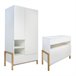Cómoda 3 cajones y armario 2 puertas 1 cajón Kocot Kids Victor Blanco