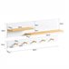 Perchero de pared en 2 partes FHK21-WN SoBuy Natural/ Blanco