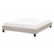Beliani Cama con somier Poliéster ROANNE 149x211 Beige