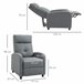 Sillón Relax Reclinable Poliéster, Espuma, Tablero Multicapa Gris