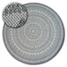 Alfombra de cuerda sisal FLAT círculo Vidriero 120x120 Gris