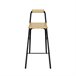 Acomoda Textil – Taburete de Bar Plegable. (4 Unidades) Negro/ Madera