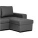 Chaise longue reversible piel sintética con cama HARRY Gris