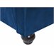 Beliani Cama con somier Terciopelo AVALLON 192x233 Azul Marino