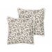Beliani Cojín decorativo LIVISTONA Blanco/ Beige