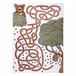 Alfombra FUN Honey para niños oso abejas 240x330 Blanco