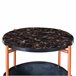 Mesa auxiliar Suonenjoki metal/aglomerado 47x47 Negro