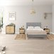 Estructura de Cama tapizada Sorni 150x190 Gris Claro