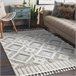 Alfombra SEVILLA Y523C diamantes Franjas Bereber marroquí 80x150 Gris