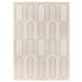Alfombra geométrica con relieve FLORA - ATTICGO 80x150 Blanco/ Beige