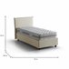 Cama individual en tela Beige