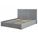 Beliani Cama con almacenaje Terciopelo LORIENT 177x216 Gris Claro