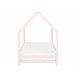 Beliani Cama con somier Madera de pino APPY Rosa Talco