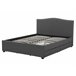 Beliani Cama con somier Poliéster MONTPELLIER 167x213 Gris Oscuro