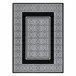Alfombra GLOSS moderno elegante marco griego 80x150 Gris