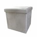 Puff Ottoman Almacenaje Cuadrado Terciopelo Plegable Puff Ottoman Almacenaje Cuadrado Terciopelo Plegable Beige