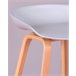 Taburete nórdico con patas de madera de haya  - Daxer Gris Claro