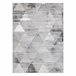 Alfombra LIRA E1627 Triángulos Geométrico estructural moderna 80x150 Gris