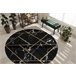 Alfombra EMERALD exclusivo 2000 circulo - glamour 160x160 Negro