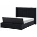 Beliani Cama con somier Terciopelo NOYERS 170x247 Azul Marino