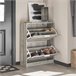 Zapatero con 2 Solapas Organizador FSR137-HG SoBuy Gris