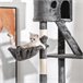 Árbol para Gatos Melamina, Cuerda de Sisal, Felpa PawHut Gris