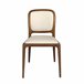 ANGEL CERDA Silla polipiel crema Nogal