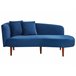 Beliani Chaise longue Terciopelo CHAUMONT Azul Marino