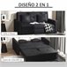 Sofá Cama Poliéster, Espuma, Madera de Eucalipto HOMCOM Gris