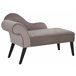 Beliani Chaise longue izquierdo Terciopelo BIARRITZ Azul Marino