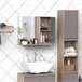 Armario de Baño con Espejo MDF, Melamina de Madera HOMCOM 57 Marron