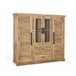 Alacena fabricada en madera maciza de mango con dos puertas centrales Marron