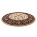 Alfombra de lana OMEGA circulo ARIES flores 200x200 Crema