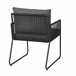 Set jardín con sofa 2 plazas 2 sillones y mesa de centro KELLY Gris Oscuro