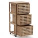 Mueble de baño Bukit 3 cajones con ruedas Madera