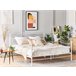 Beliani Cama con somier Metal LYRA 162x209 Blanco