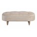 Taburete tapizado en terciopelo con patas de madera natural Beige