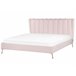 Beliani Cama con somier Terciopelo MIRIBEL 207x218 Rosa