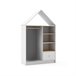 Armario vestidor juvenil Misty Cloud 110 Blanco/ Madera